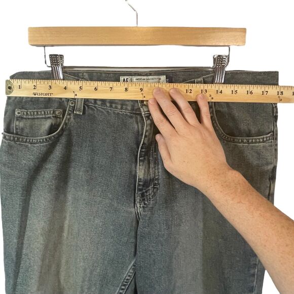 AEO Womens Blue Jeans SIZE 14 100% Cotton American Eagle Outfitters Flare Denim - Picture 3 of 11